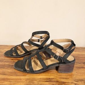 Lucky Brand Strappy Black Heeled Sandal 7.5